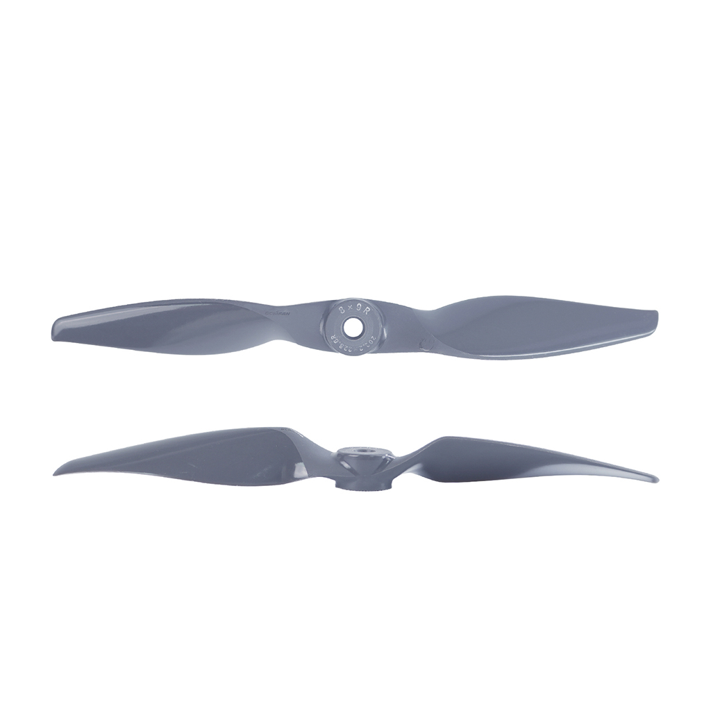 (GEMFAN) 8X9E Two-Blade - Fiberglass-Reinforced Nylon Dark Gray Electric Propeller (Forward Rotation), 2 per pack