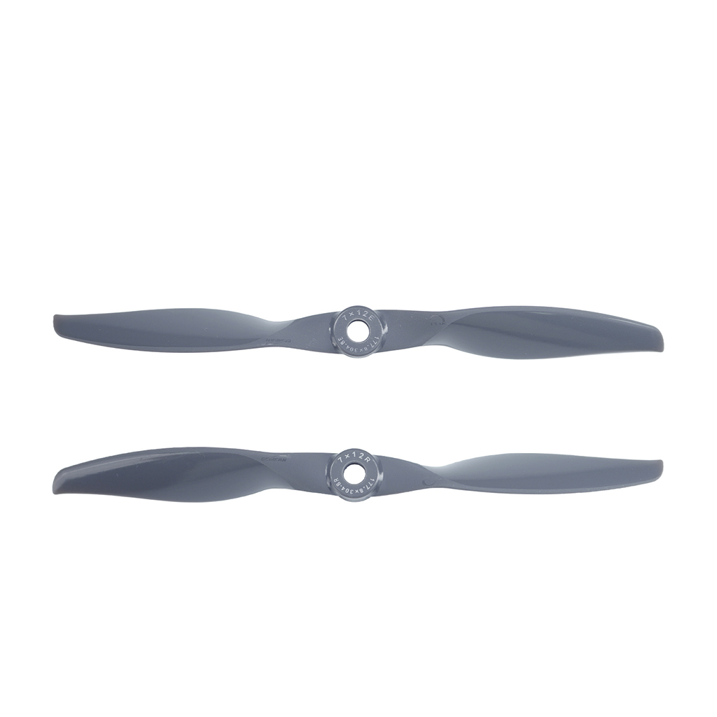 (GEMFAN) 7X12E Two-Blade - Fiberglass/Nylon Dark Gray Electric Propeller (Forward Rotation), 2 per pack