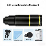 22X Telephoto External Phone Lens, 2-in-1 HD Monocular Telescope for Concert Photography, Wildlife, Bird Watching, Recording