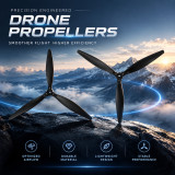(GEMFAN) F2010/F2210/F2412 Three-Blade - Fiberglass/Nylon Black Folding Propeller - Assembled - 1 Pair/Pack