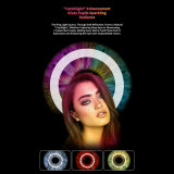 (APEXEL) 37mm–52mm Threaded Macro Lens with 3-Color, 9-Level Fill Light; Camera Lens Ring Light; Compatible with APEXEL Macro Lenses