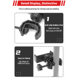 Multifunctional Back Seat Phone Clip, Universal Mobile Phone Mount for Car Backseat & Live Streaming