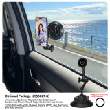 Vacuum Suction Cup Camera Mount, Aluminum Alloy Automatic Air Replenishment Car Windshield DSLR Holder, High-Seal Silicone Base for Phone Clips, Tripods
