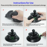 Vacuum Suction Cup Camera Mount, Aluminum Alloy Automatic Air Replenishment Car Windshield DSLR Holder, High-Seal Silicone Base for Phone Clips, Tripods