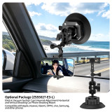 Vacuum Suction Cup Camera Mount, Aluminum Alloy Automatic Air Replenishment Car Windshield DSLR Holder, High-Seal Silicone Base for Phone Clips, Tripods