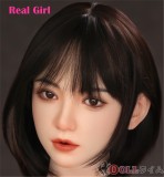 Real Girl D9ヘッド 軟質シリコン製 可愛い 女性ヘッド ラブドールの頭 頭部単品 ヘッド単体 M16ボルト採用 140-170CM身長適用 職人メイク 塗装済み 口開閉機能付き リアルな口腔構造