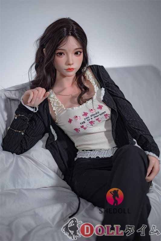 SHEDOLL ロり系 158cm Cカップ 蔷薇（Wei） ヘッド ラブドール キャミソール ボディー材質など選択可能 カスタマイズ可能 白いTシャツと黒いジャケット