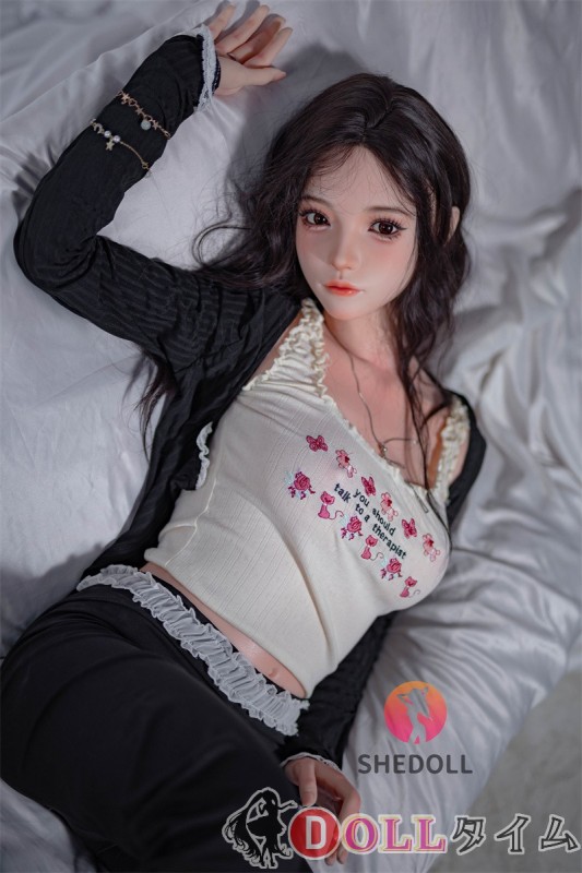 SHEDOLL ロり系 158cm Cカップ 蔷薇（Wei） ヘッド ラブドール キャミソール ボディー材質など選択可能 カスタマイズ可能 白いTシャツと黒いジャケット