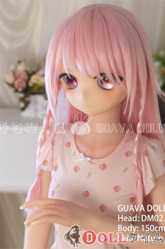 番石榴  Guavadoll（グアバ）150cm Aカップ DM02ヘッド Sビニール（PVC）ヘッド+TPEボディ 1：1 等身大ラブドール ジョイント  ピンクの髪