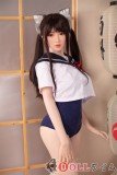 Real Girl ラブドール 158cm 巨乳 Eカップ  高級シリコン材質ヘッドC22 ボディー材質選択可能 制服