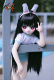 【即納商品】TPE製ボディ MOZU DOLL 85cm/115cm Aカップ  コスプレ ソフトビニール製頭部  肌色＆眼球色＆メイク＆ウィッグ＆衣装は宣材写真と同じ