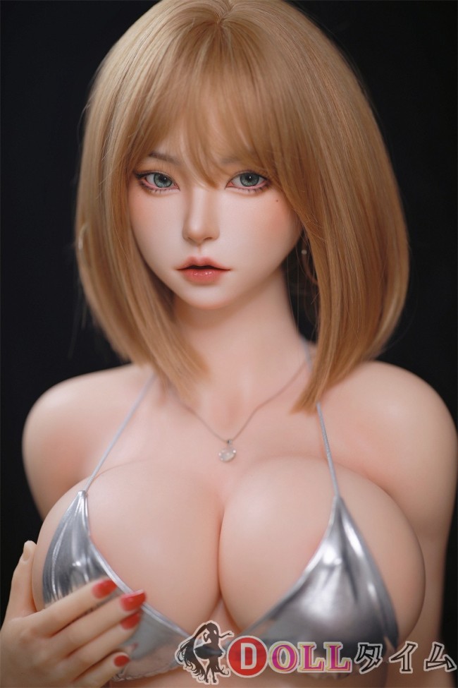 JYDOLL フルシリコン製ラブドール  163cm Fカップ 青鸟（Qingniao）ヘッド 身体リアルメイク付き シルバーメタリックなランジェリー