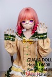 番石榴  Guavadoll（グアバ）145cm Bカップ DM08ヘッド Sビニール（PVC）ヘッド+TPEボディ 1：1 等身大ラブドール ジョイント ピンクの髪