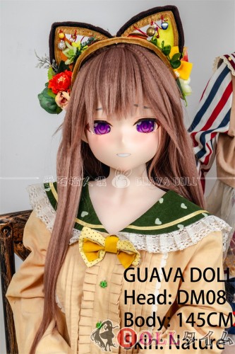 番石榴  Guavadoll（グアバ）145cm Bカップ DM08ヘッド Sビニール（PVC）ヘッド+TPEボディ 1：1 等身大ラブドール ジョイント 茶色の髪