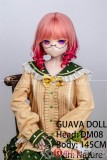 番石榴  Guavadoll（グアバ）145cm Bカップ DM08ヘッド Sビニール（PVC）ヘッド+TPEボディ 1：1 等身大ラブドール ジョイント ピンクの髪