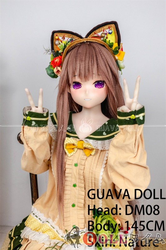 番石榴  Guavadoll（グアバ）145cm Bカップ DM08ヘッド Sビニール（PVC）ヘッド+TPEボディ 1：1 等身大ラブドール ジョイント 茶色の髪
