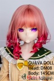 番石榴  Guavadoll（グアバ）145cm Bカップ DM08ヘッド Sビニール（PVC）ヘッド+TPEボディ 1：1 等身大ラブドール ジョイント ピンクの髪