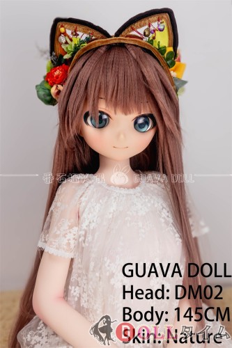 番石榴  Guavadoll（グアバ）145cm Aカップ DM02ヘッド Sビニール（PVC）ヘッド+TPEボディ 1：1 等身大ラブドール ジョイント 茶色の髪