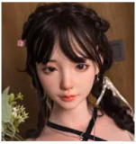 SHEDOLL ロり系 158cm Cカップ 顾小雨(guxiaoyu)  ヘッド ラブドール キャミソール ボディー材質など選択可能 カスタマイズ可能 黒いドレスを着