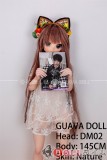 番石榴  Guavadoll（グアバ）145cm Aカップ DM02ヘッド Sビニール（PVC）ヘッド+TPEボディ 1：1 等身大ラブドール ジョイント 茶色の髪