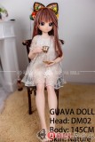 番石榴  Guavadoll（グアバ）145cm Aカップ DM02ヘッド Sビニール（PVC）ヘッド+TPEボディ 1：1 等身大ラブドール ジョイント 茶色の髪