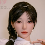 SHEDOLL ロり系 158cm Cカップ 顾小雨(guxiaoyu)  ヘッド ラブドール キャミソール ボディー材質など選択可能 カスタマイズ可能 黒いドレスを着