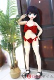 番石榴 Guavadoll（グアバ）136cm アニメドール DM02ヘッド ソフトビニール製ヘッド+TPE製ボディ: 赤いベルベットドレスを着