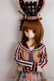 番石榴  Guavadoll（グアバ）150cm Aカップ DM02ヘッド Sビニール（PVC）ヘッド+TPEボディ 1：1 等身大ラブドール ジョイント  オレンジ髪