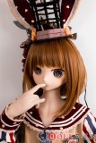 番石榴  Guavadoll（グアバ）150cm Aカップ DM02ヘッド Sビニール（PVC）ヘッド+TPEボディ 1：1 等身大ラブドール ジョイント  オレンジ髪