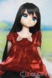 番石榴 Guavadoll（グアバ）136cm アニメドール DM02ヘッド ソフトビニール製ヘッド+TPE製ボディ: 赤いベルベットドレスを着