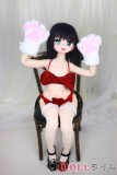 番石榴 Guavadoll（グアバ）136cm アニメドール DM02ヘッド ソフトビニール製ヘッド+TPE製ボディ: 赤いベルベットドレスを着