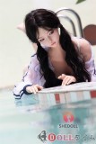 SHEDOLL 165cm Eカップ 江小婉（Jiangxiaowan）2.0 ラブドール ボディー材質など選択可能 等身大ドール 濃紺の水着