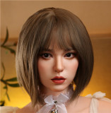 BQDOLL 162cm Cカップ B6ヘッド フルシリコンラブドール 等身大リアルドール 蛇柄薄手トップスとミニスカートを着