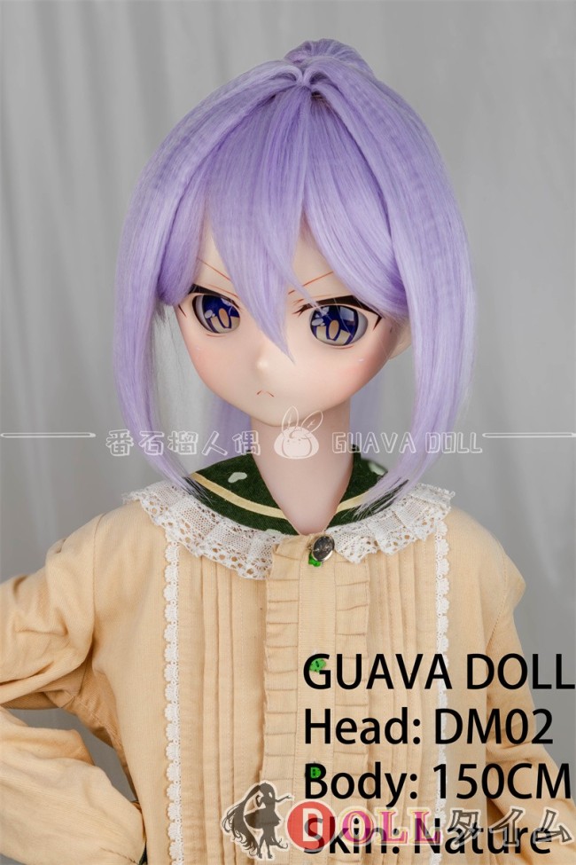 番石榴  Guavadoll（グアバ）150cm Aカップ DM02ヘッド Sビニール（PVC）ヘッド+TPEボディ 1：1 等身大ラブドール ジョイント  紫色の髪