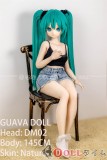 番石榴  Guavadoll（グアバ）145cm Aカップ DM02ヘッド Sビニール（PVC）ヘッド+TPEボディ 1：1 等身大ラブドール ジョイント cosplay初音ミク