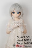 番石榴  Guavadoll（グアバ）145cm Aカップ DM02ヘッド Sビニール（PVC）ヘッド+TPEボディ 1：1 等身大ラブドール ジョイント 白髪
