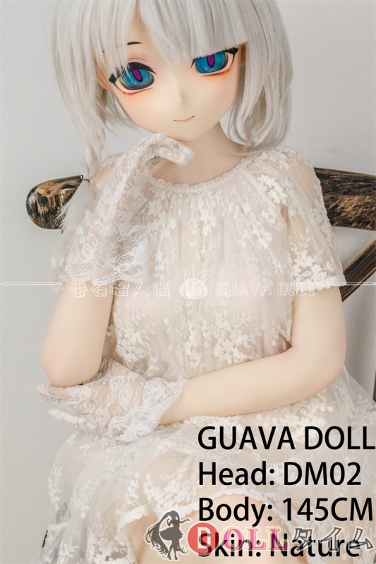 番石榴  Guavadoll（グアバ）145cm Aカップ DM02ヘッド Sビニール（PVC）ヘッド+TPEボディ 1：1 等身大ラブドール ジョイント 白髪