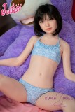 J-cute 137cm バスト平 AGD07 唯（ゆい）ヘッド LL団 ラブドール 妹系 青い花柄下着 フルシリコン製 リアルドール