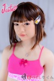 J-cute 133cm A-cup AGD07 唯（ゆい）ヘッド ラブドール 妹系 シリコンヘッド＋TPEボディ リアルドール マゼンタキャミソール