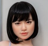 J-cute 133cm A-cup AGD07 唯（ゆい）ヘッド ラブドール 妹系 フルシリコン製 リアルドール 黒いポニーテールとピンクと白のビキニ