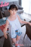 J-cute 133cm A-cup AGD07 唯（ゆい）ヘッド ラブドール 妹系 フルシリコン製 リアルドール  黒いポニーテールと白いキャミソールとジーンズ