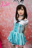 J-CUTE 【Yuhoshi メイク】フルシリコン製137cm バスト平 AGD19 萌咲（もえ）ヘッド ラブドール 妹系 青と白のロリータドレスを着