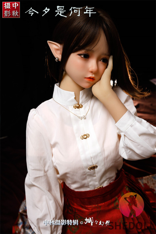 SHEDOLL 艾琳 Aileen ヘッド 148cm Dカップ ボディー材質など選択可能 カスタマイズ可能 中式シャツと赤いスカート