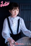J-CUTE Doll シリコン製ラブドール 149cm Aカップ 平らAGD08 美郁（みく）掲載画像のボディはリアルメイク付き サロペット シャツとサスペンダースカート