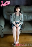 J-CUTE Doll シリコン製ラブドール 149cm Aカップ 平らAGD08 美郁（みく）掲載画像のボディはリアルメイク付き サロペット グレーセーター