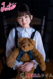 J-CUTE Doll シリコン製ラブドール 149cm Aカップ 平らAGD08 美郁（みく）掲載画像のボディはリアルメイク付き サロペット シャツとサスペンダースカート