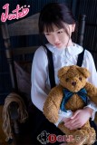 J-CUTE Doll シリコン製ラブドール 149cm Aカップ 平らAGD08 美郁（みく）掲載画像のボディはリアルメイク付き サロペット シャツとサスペンダースカート