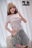 BQDOLL 148cm Dカップ B5ヘッド フルシリコンラブドール 等身大リアルドール 金髪と白い半袖