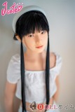 J-cute 137cm A-cup AGD19 萌咲（もえ）ヘッド  ラブドール 妹系 フルシリコン製 リアルドール 黒い長髪と白いドレス