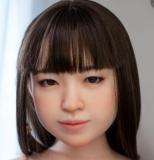 J-cute 137cm A-cup AGD17 羽純（はずみ）ヘッド  ラブドール 妹系 フルシリコン製 リアルドール  黒いオフショルダー